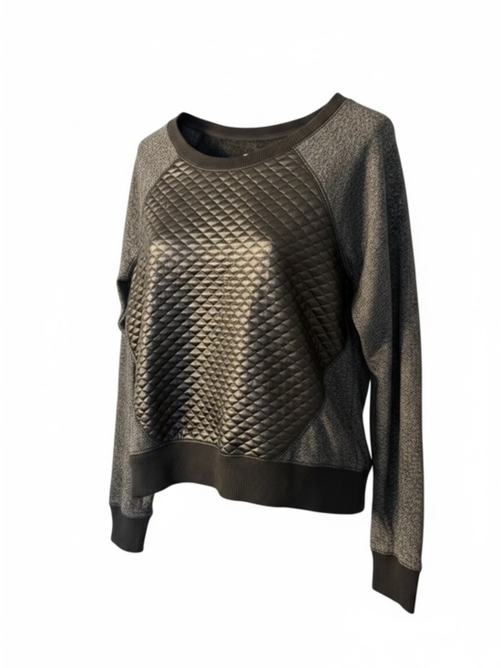 Mossimo Supply Co. Quilted Front Pullover Sweatshirt in Charcoal
